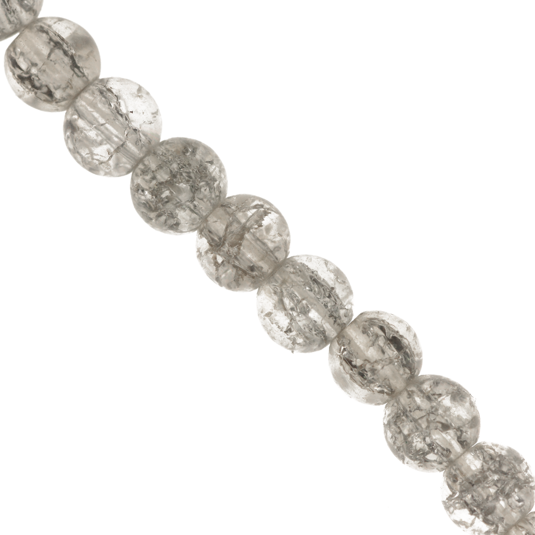 Marble Style Glass Beads, Cracked, 4mm, Approx 190 pcs per strand, Available in Multiple Colours