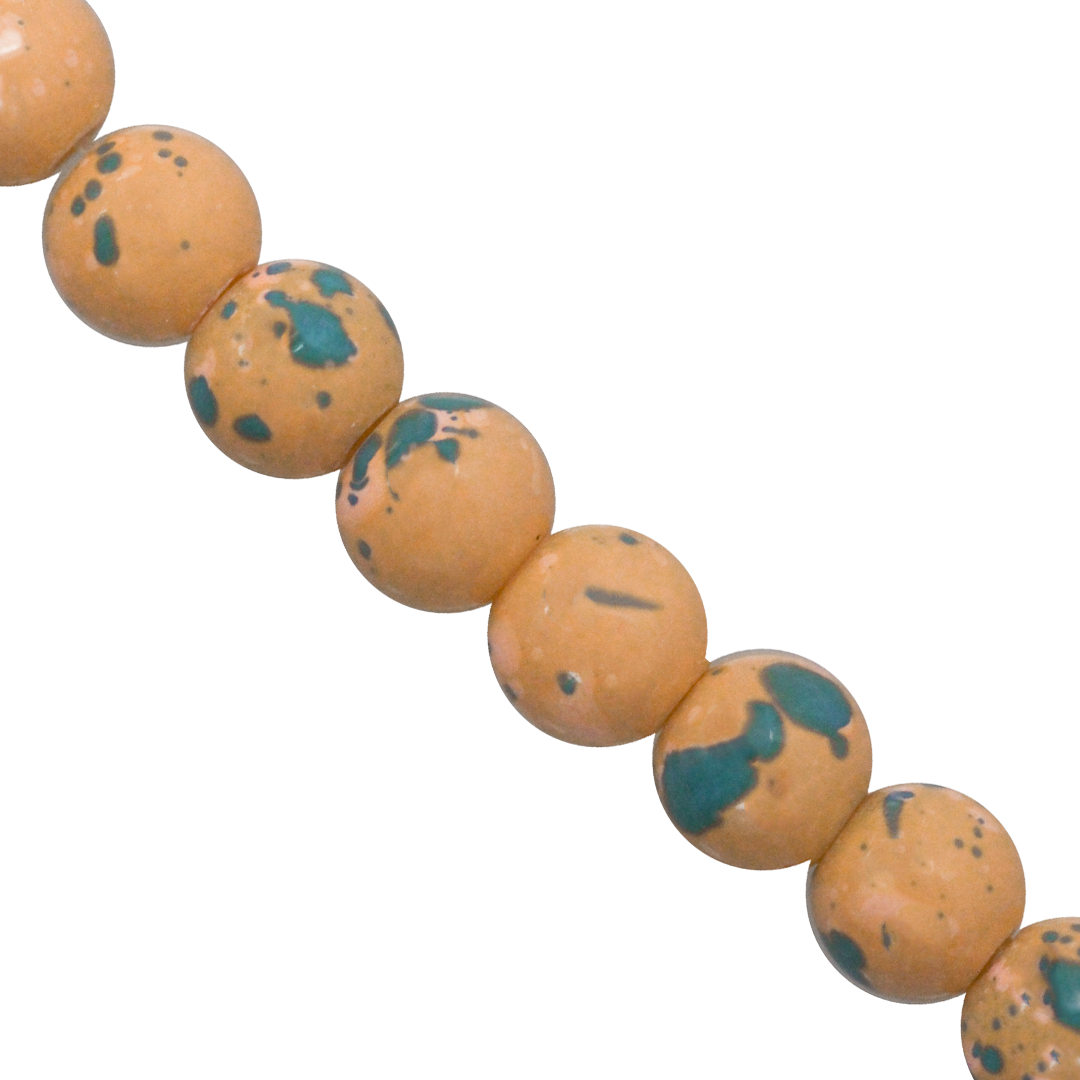 Marble Style Glass Beads, Splatter Paint Design, 6mm, Available in Multiple Colours