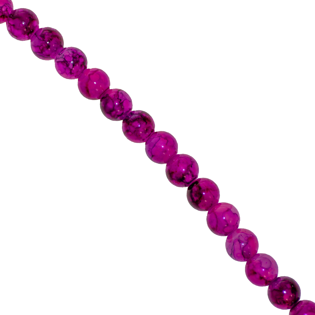 Marble Style Glass Beads, 8mm, Tie Dye, Approx 100 pcs per strand, Available in Multiple Colours
