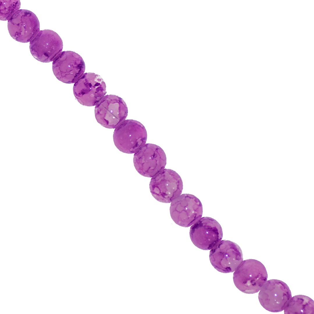 Marble Style Glass Beads, 8mm, Tie Dye, Approx 100 pcs per strand, Available in Multiple Colours
