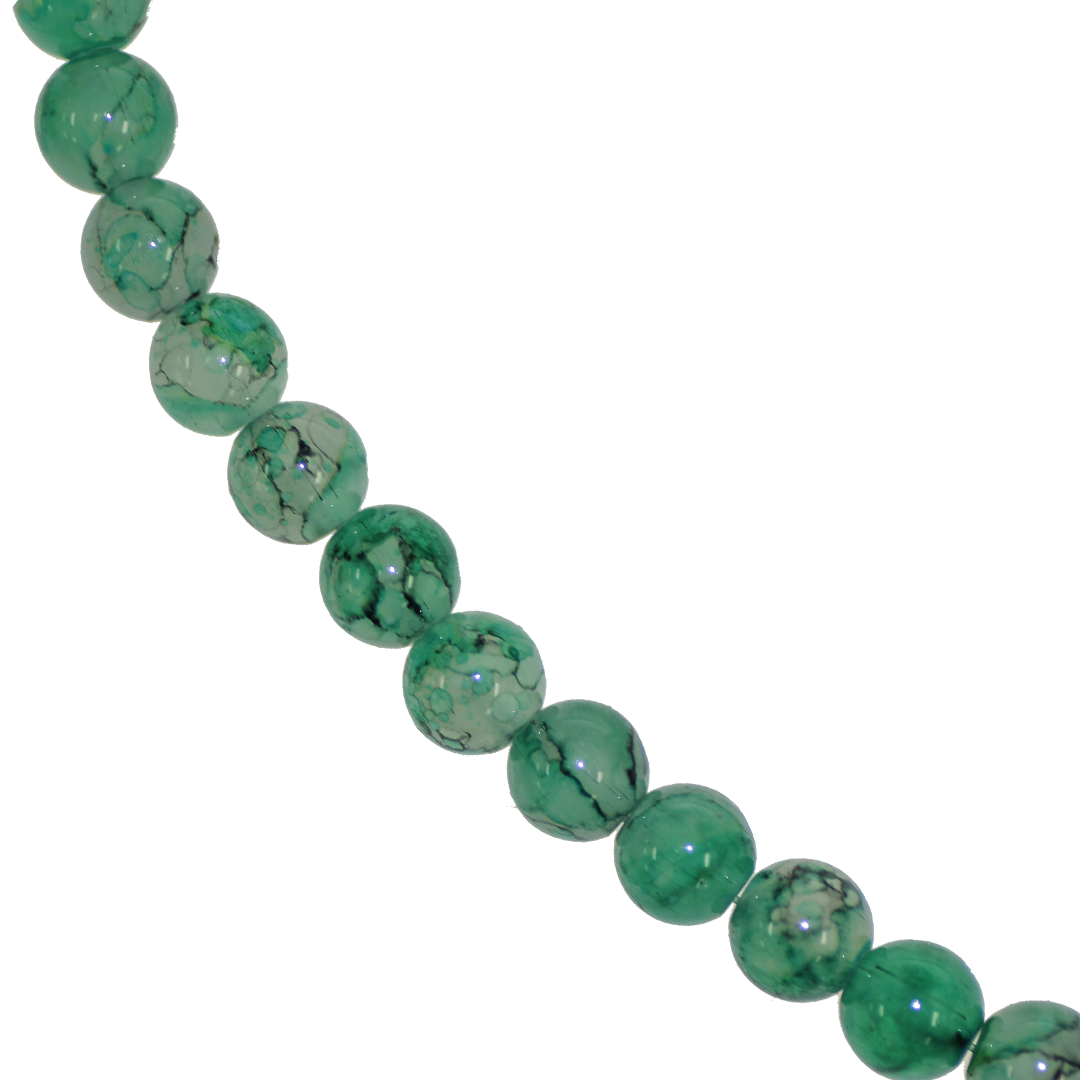 Marble Style Glass Beads, 8mm, Tie Dye, Approx 100 pcs per strand, Available in Multiple Colours