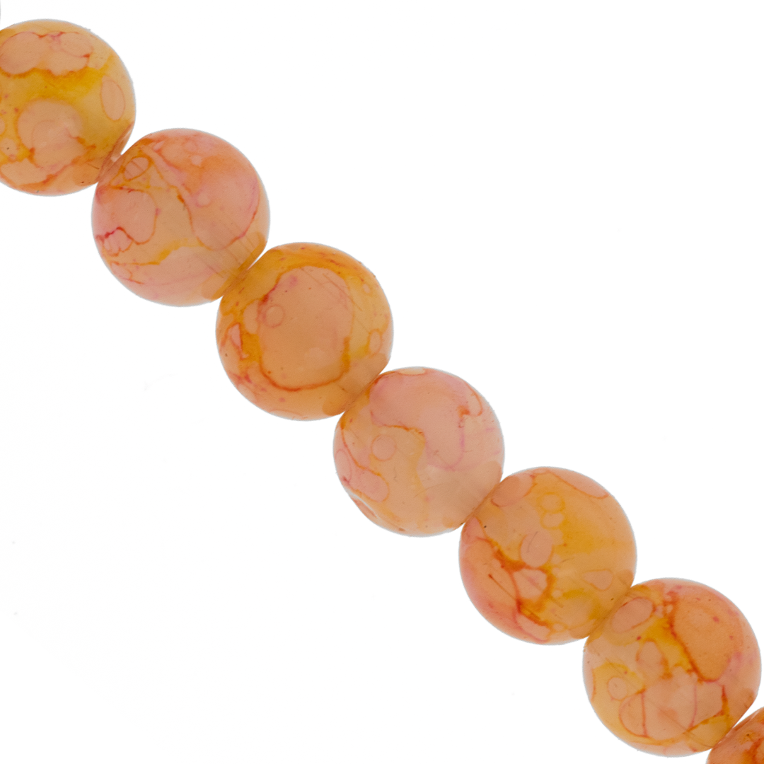 Marble Style Glass Beads, 8mm, Tie Dye, Approx 100 pcs per strand, Available in Multiple Colours