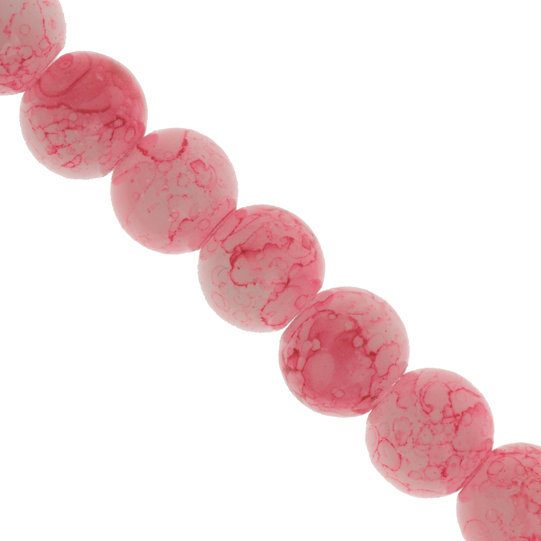 Marble Style Glass Beads, 8mm, Tie Dye, Approx 100 pcs per strand, Available in Multiple Colours