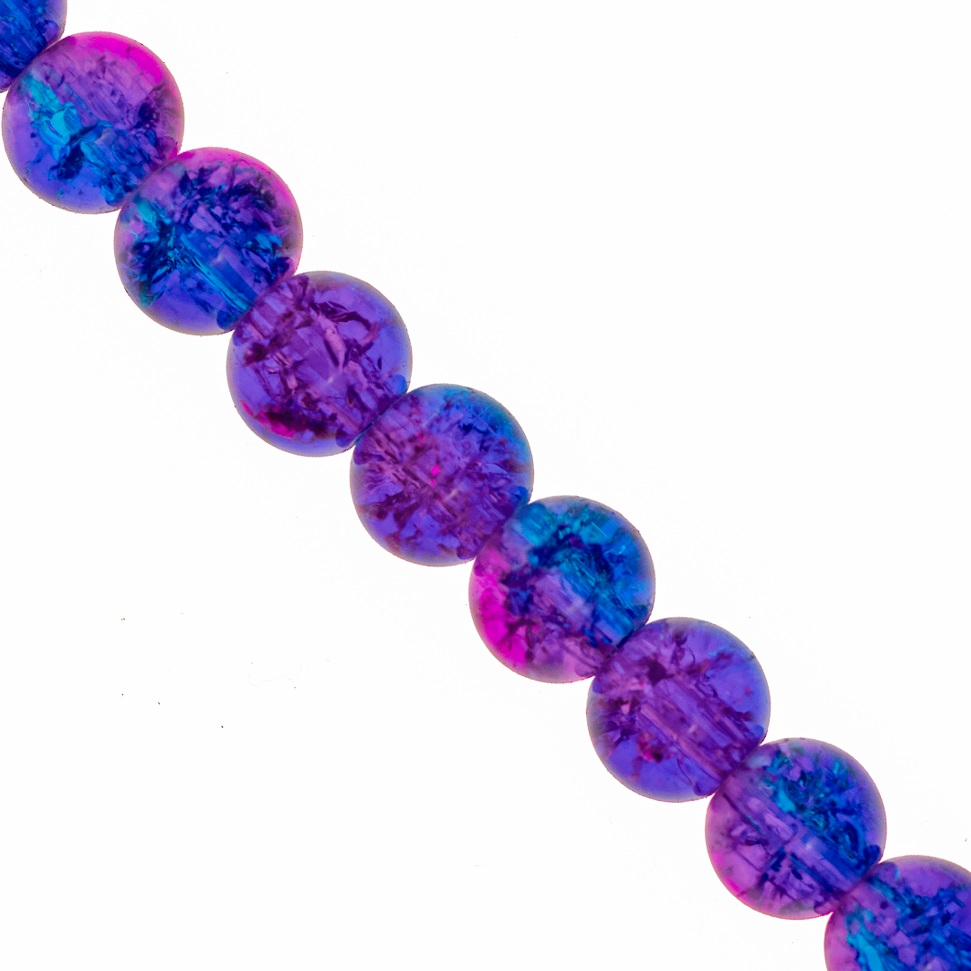 Marble Style Glass Beads, Cracked, 4mm, Approx 190 pcs per strand, Available in Multiple Colours