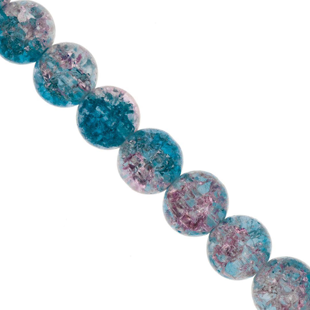 Marble Style Glass Beads, Cracked, 4mm, Approx 190 pcs per strand, Available in Multiple Colours