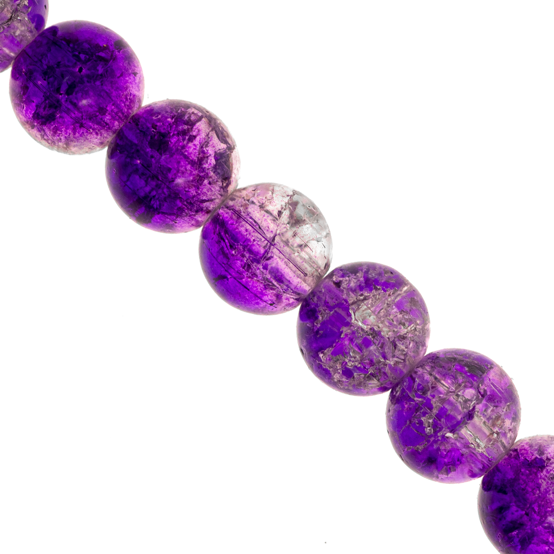 Marble Style Glass Beads, Cracked, 4mm, Approx 190 pcs per strand, Available in Multiple Colours