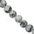 Marble Style Glass Beads, Splatter Black Lines, Available in Multiple Colours and Sizes