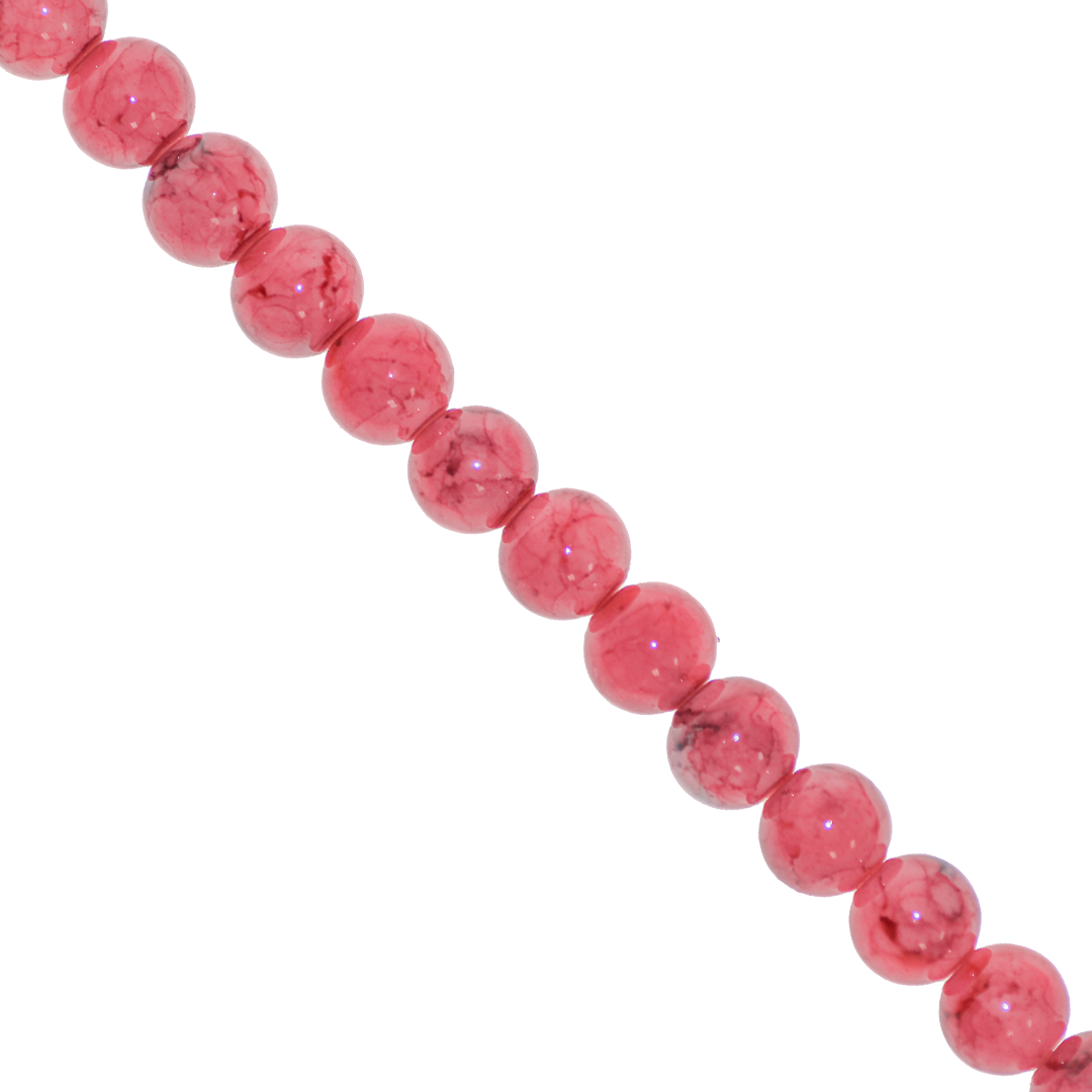 Marble Style Glass Beads, 10mm, Tie Dye, Approx 80 pcs per strand, Available in Multiple Colours
