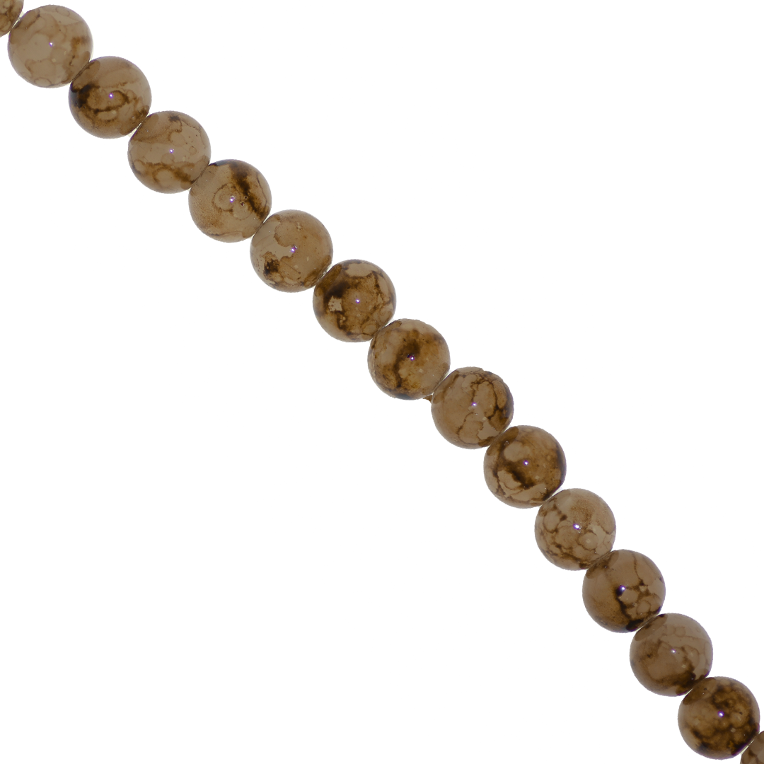 Marble Style Glass Beads, 10mm, Tie Dye, Approx 80 pcs per strand, Available in Multiple Colours