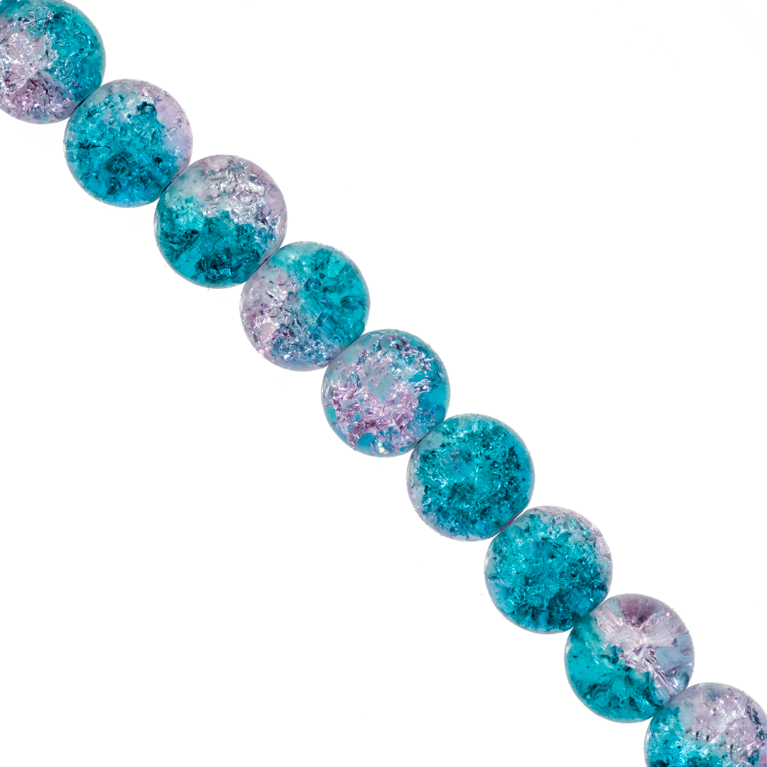 Marble Style Glass Beads, Cracked, 4mm, Approx 190 pcs per strand, Available in Multiple Colours