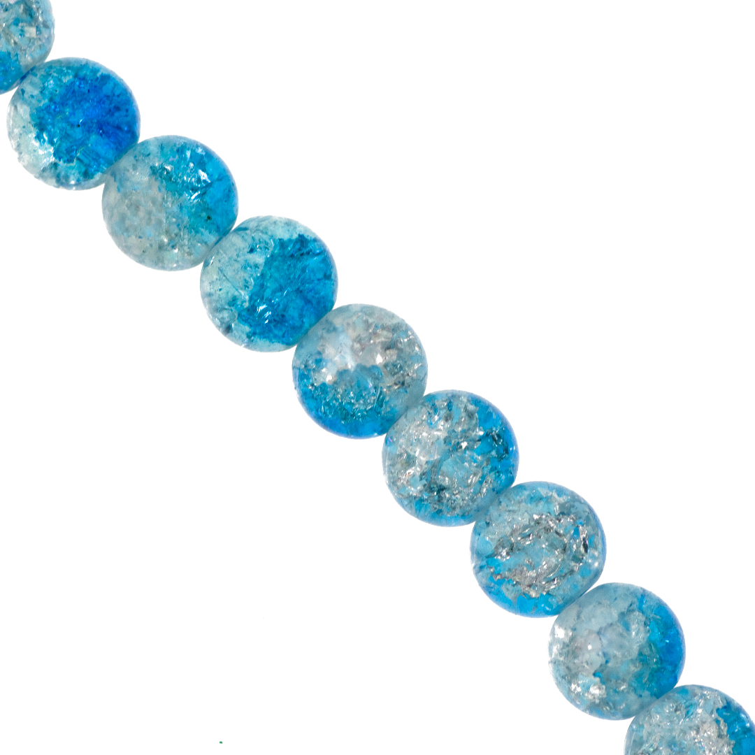 Marble Style Glass Beads, Cracked, 4mm, Approx 190 pcs per strand, Available in Multiple Colours