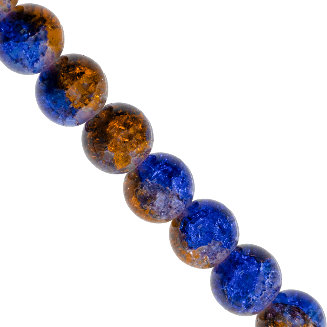 Marble Style Glass Beads, Cracked, 4mm, Approx 190 pcs per strand, Available in Multiple Colours