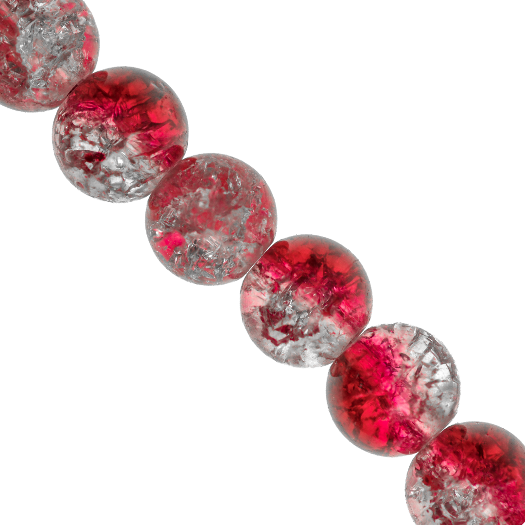 Marble Style Glass Beads, Cracked, Available in Multiple Colours and Sizes