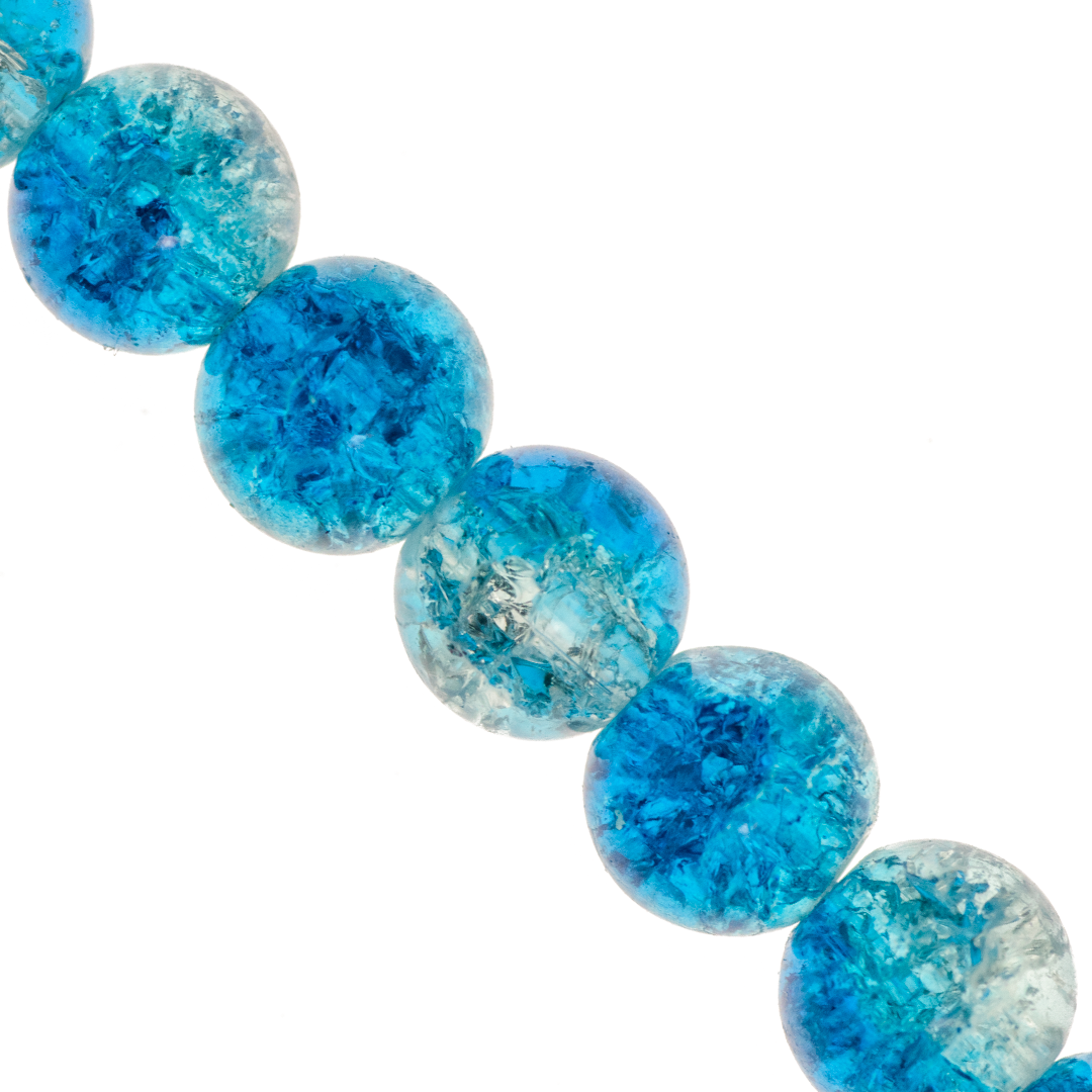 Marble Style Glass Beads, Cracked, 4mm, Approx 190 pcs per strand, Available in Multiple Colours