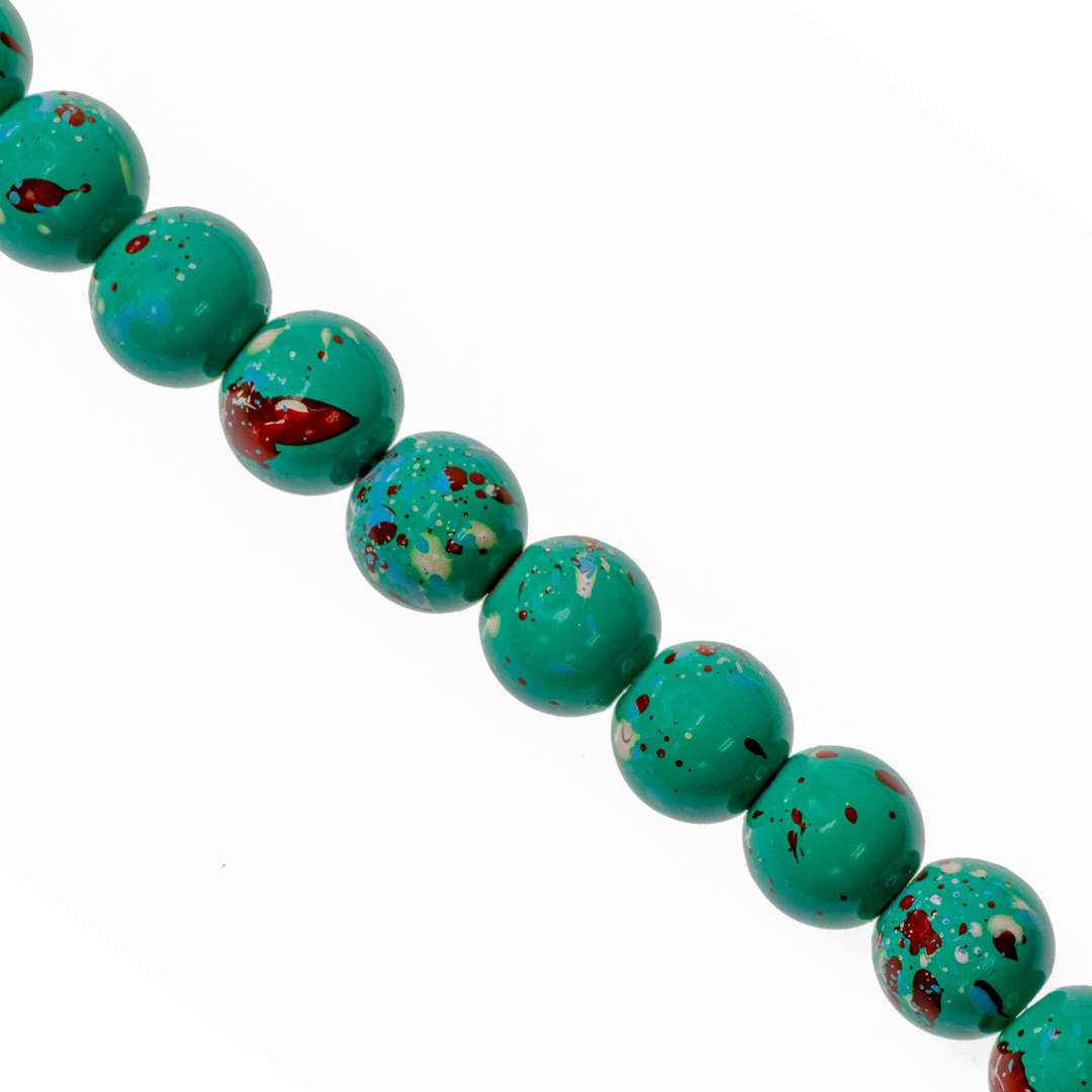 Marble Style Glass Beads, Splatter Paint Design, 4mm, Available in Multiple Colours