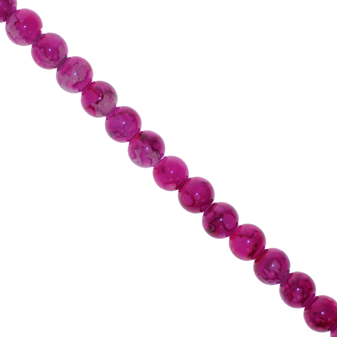 Marble Style Glass Beads, 10mm, Tie Dye, Approx 80 pcs per strand, Available in Multiple Colours