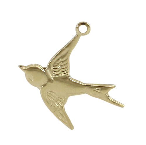 Charm, Dove, 14K Gold Filled, 17mm x 18mm, 1pc