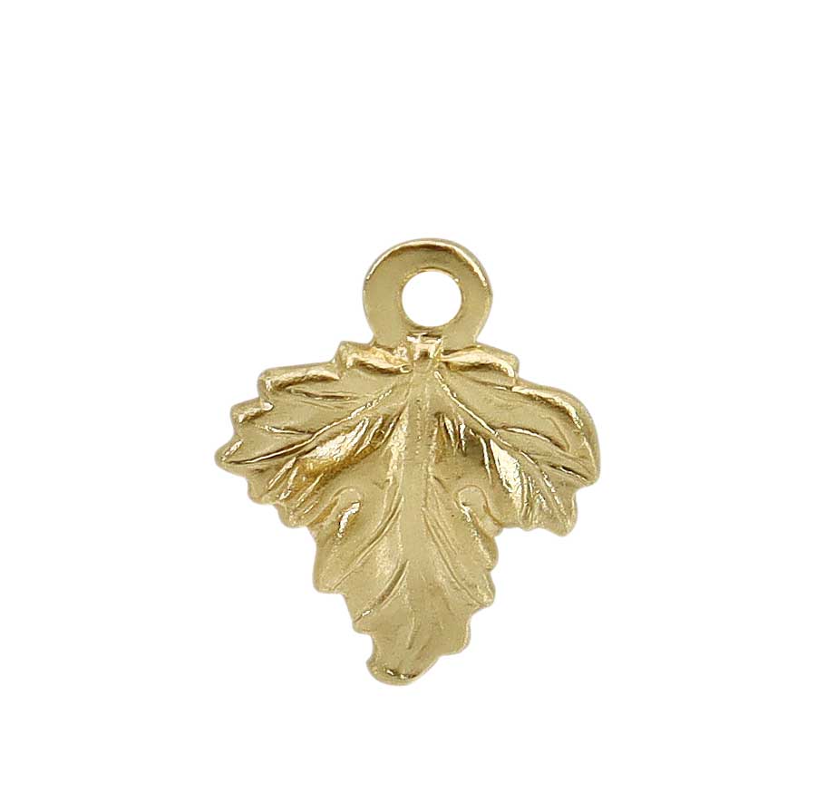 Charm, Leaf, 14K Gold Filled, 9.6mm x 7.6mm, 1pc