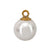 Charm with white Crystal Pearl, 14K Gold Filled, 6mm - 1pc