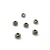 Spacer Bead, Roundel Bead w/ Silicone, Alloy, Silver, 8mm, Sold Per pkg of 5