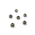 Spacer Bead, Roundel Bead w/ Silicone, Alloy, Silver, 6mm, Sold Per pkg of 6