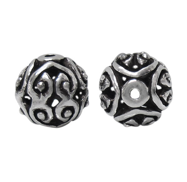 Spacer, Cylinder Bead, Sterling Silver, 10mm, 1pc