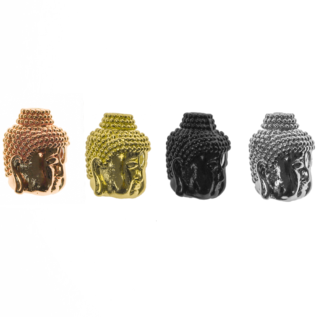 Bead, Micro Pave, Buddha Head, 13mm, Sold Per pkg of 1, Available in Multiple Colours