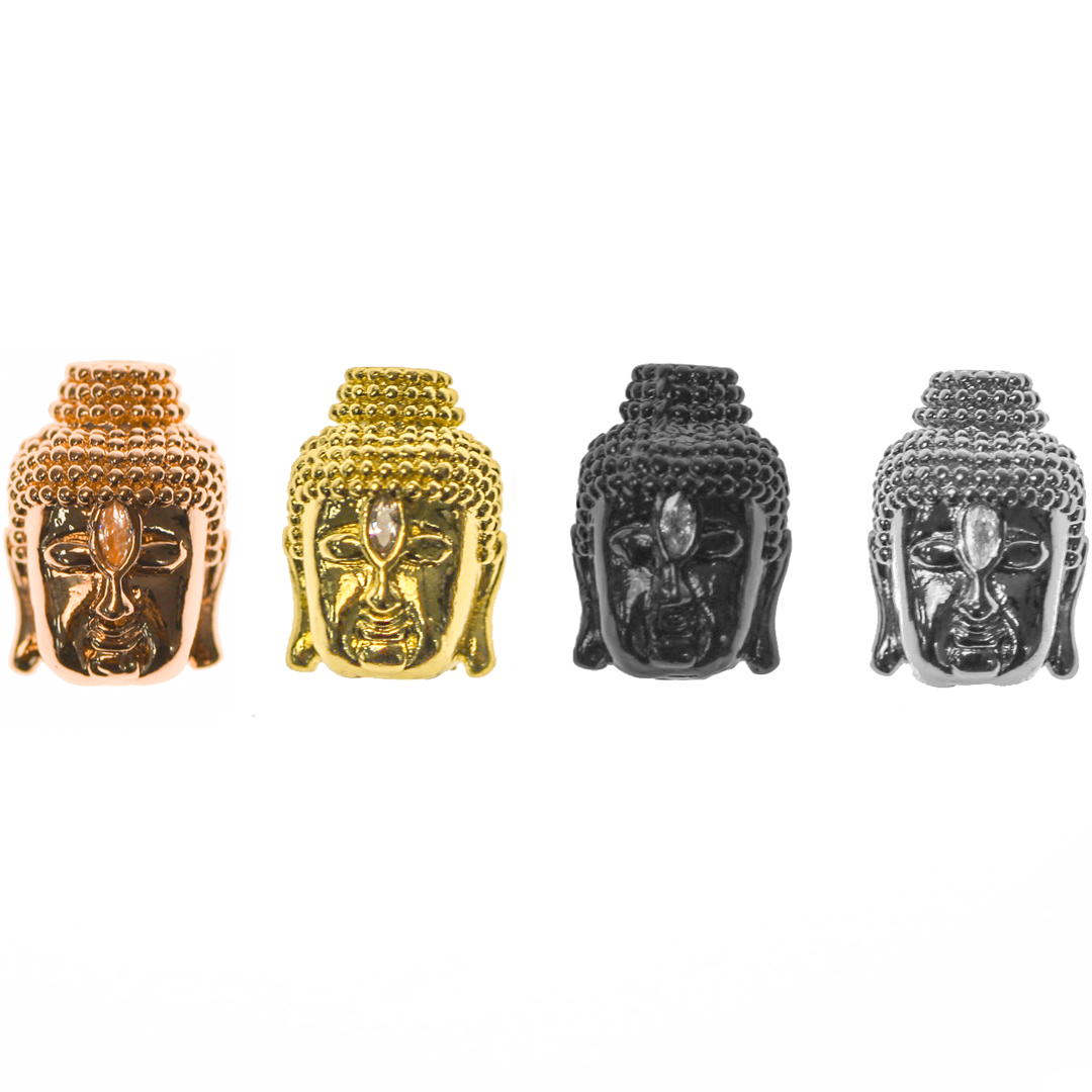 Bead, Micro Pave, Buddha Head, 13mm, Sold Per pkg of 1, Available in Multiple Colours