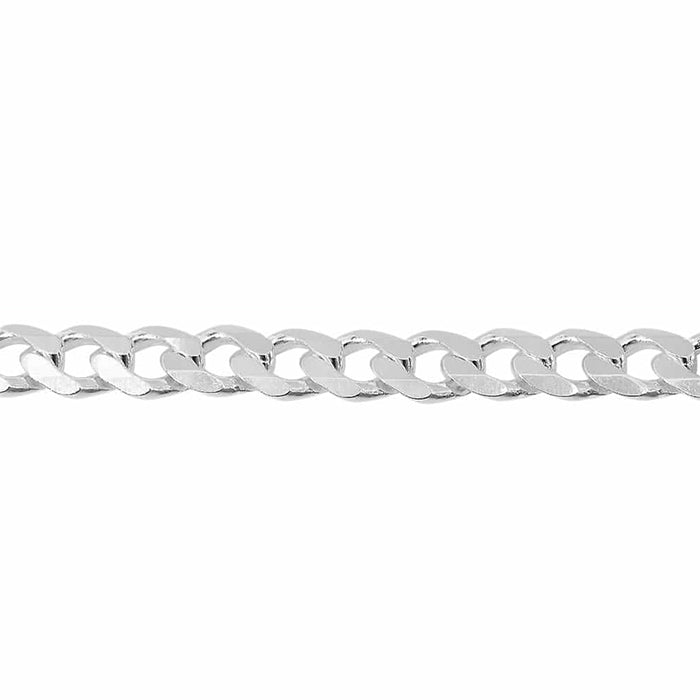 Curb Chain Anklet, Sterling Silver, 9 inches, 1 pc