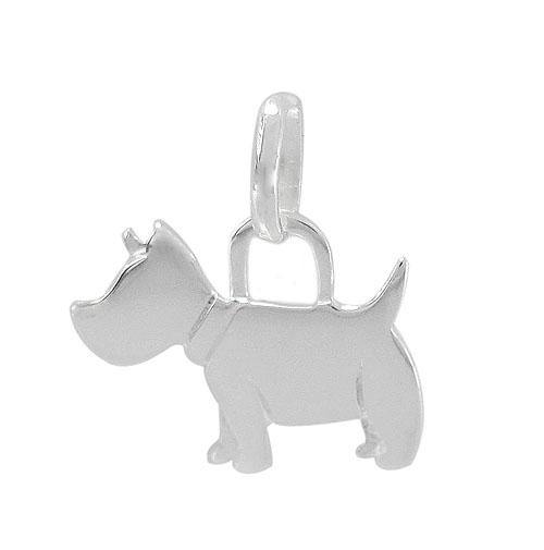 Charms, Dog , Sterling Silver, 16mm X 15mm , Sold Per pkg of 1 - Butterfly Beads