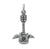 Charm, Guitar, Sterling Silver, 19mm x 14mm , Sold Per pkg of 1