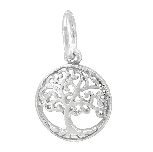 Charm, Tree of Life, Sterling Silver, 12.5mm, 1pc