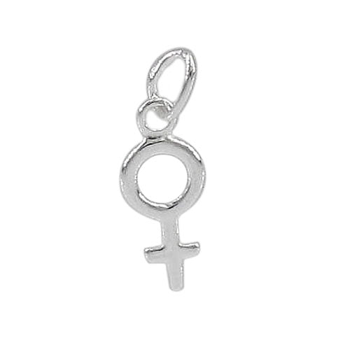 Charms, Venus Female Symbol, Sterling Silver, 11mm x 6mm, 1pc