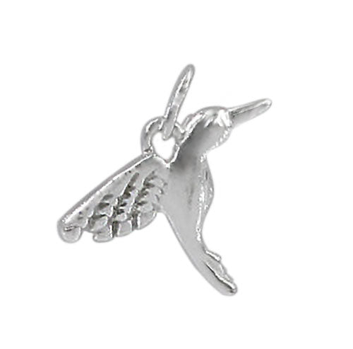 Charms, Hummingbird, Sterling Silver, 13mm L x 16mm W, 1 pc