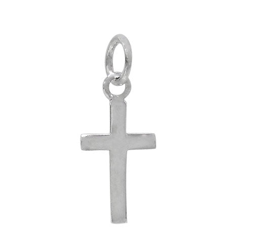 Charms, Cross, Sterling Silver, 12mm L x 7mm W, 1 pc