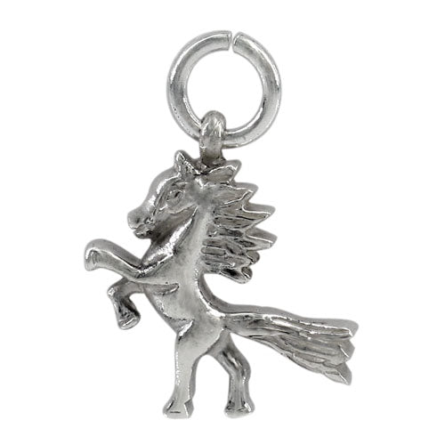 Charms, Horse , Sterling Silver, 15mm x 16mm, 1 pc