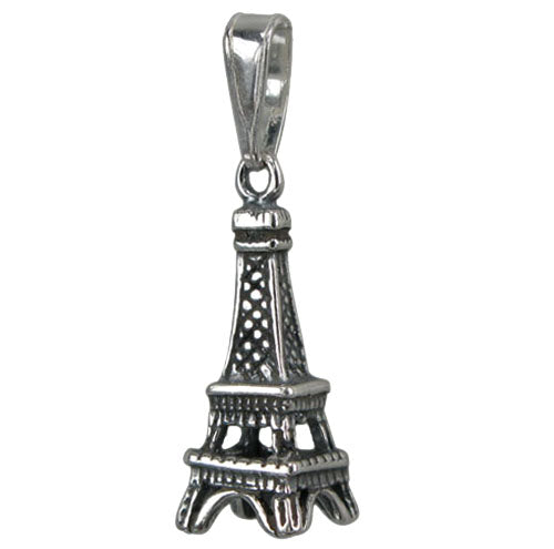 Charm, Eiffel Tower, Sterling Silver, 21mm L x 8mm W, Sold Per pkg of 1