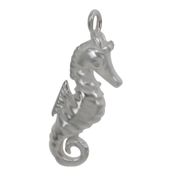 Charm, Seahorse, Sterling Silver, 16mm x 6mm, Sold Per pkg of 1
