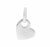 Charm, Heart, Sterling Silver, 10mm x 9mm - 1pc