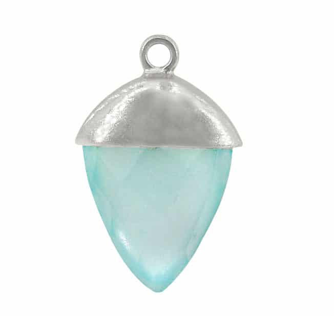 Charm, Gemstone Charms, Sterling Silver with Gold/Silver, 1pc