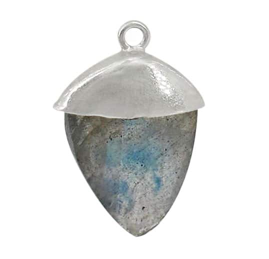 Charm, Gemstone Charms, Sterling Silver with Gold/Silver, 1pc