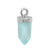 Charm, Faceted Stone Charm, Sterling Silver, approx. 11mm x 5mm, 1pc
