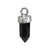 Charm, Faceted Stone Charm, Sterling Silver, approx. 11mm x 5mm, 1pc