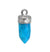 Charm, Faceted Stone Charm, Sterling Silver, approx. 11mm x 5mm, 1pc