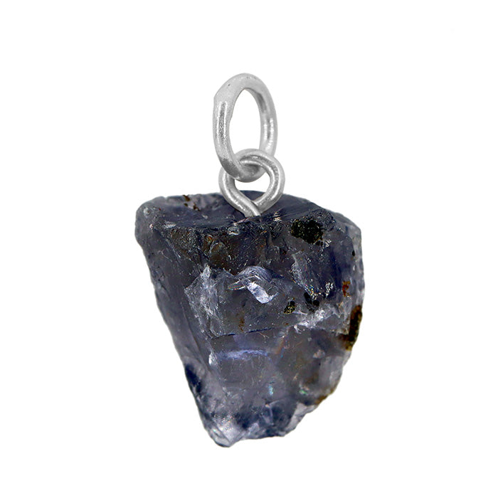 Charm, Rough Stone Charm, Sterling Silver, Sizes and Shapes Vary, 1pc