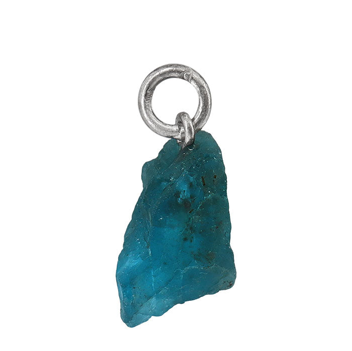 Charm, Rough Stone Charm, Sterling Silver, Sizes and Shapes Vary, 1pc