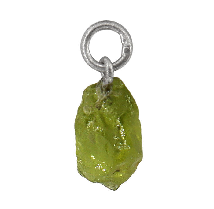 Charm, Rough Stone Charm, Sterling Silver, Sizes and Shapes Vary, 1pc