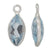 Charm, Blue Topaz, Rhodium plated on Sterling Silver, 1 pc