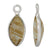 Charm, Golden Rutilated Quartz, Rhodium plated on Sterling Silver, Sold Per pkg of 1