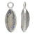Charm, Labradorite, Rhodium plated on Sterling Silver, Sold Per pkg of 1